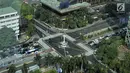 Salah satunya di simpang Tugu Jam MH Thamrin. Simpang Tugu Jam MH Thamrin kini dilengkapi dengan jalur pedestrian yang lebih lebar serta zebra cross dan Yellow Box Junction. (merdeka.com/ Iqbal S. Nugroho)