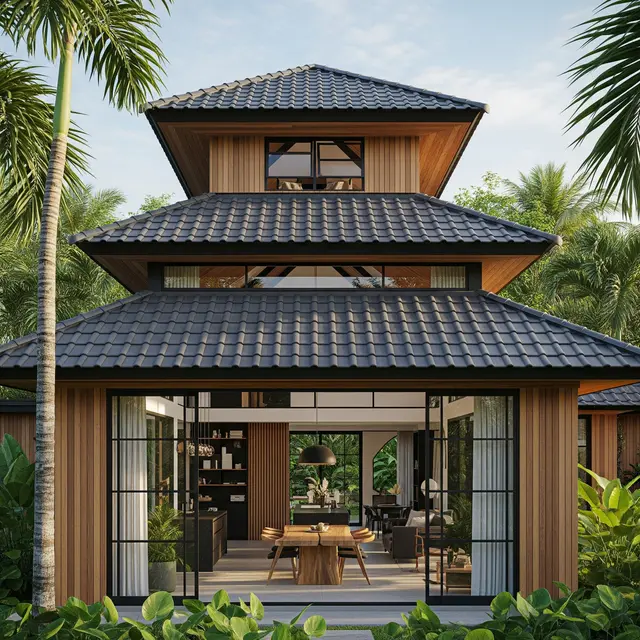 Rumah Sederhana Tapi Mewah Atap Genteng (Image by Gemini AI)