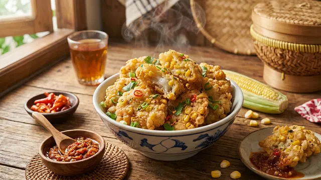 Cireng Jagung Renyah dan Kenyal (AI Generated)