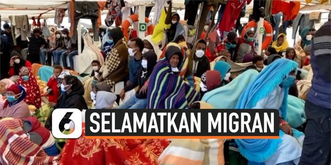 VIDEO: Penyelamatan 265 Migran dari Laut Mediterania