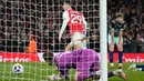 Gol Kai Havertz di menit ke-86 menjadi kunci kemenangan Arsenal atas Brentford. (AP Photo/Frank Augstein)
