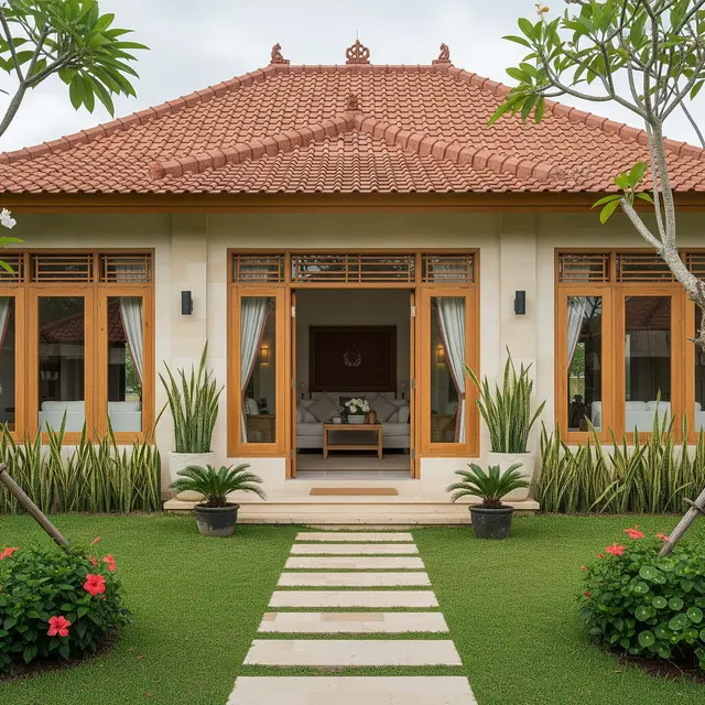 Rumah Sederhana Tapi Mewah Atap Genteng (Image by Gemini AI)
