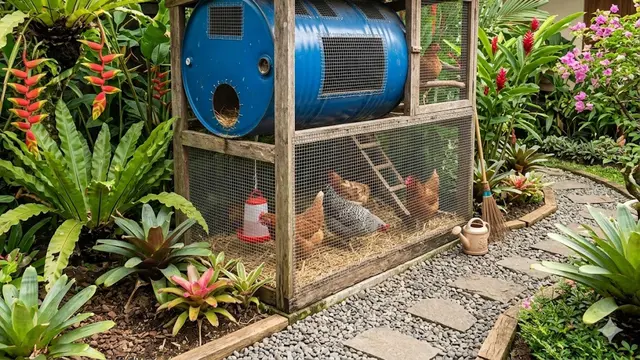 Kandang Drum dengan Ventilasi Maksimal dan Pengaman Predator
