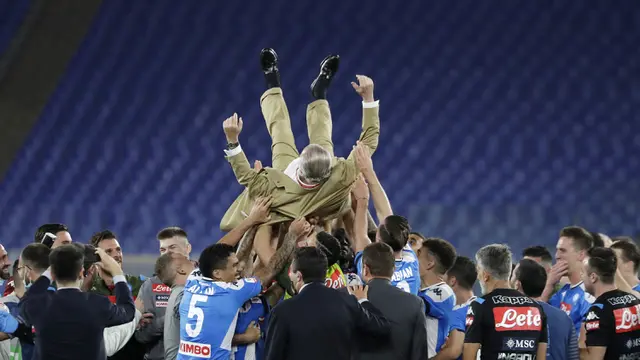 FOTO: Tekuk Juventus, Napoli Juara Coppa Italia 2019-2020