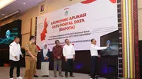 Pj Gubernur Sulbar Zudan Arif Fakrulloh melaunching aplikasi Sapota (Foto: Liputan6.com/Istimewa)