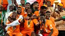 Di final Piala Afrika 2023, Pantai Gading dan Nigeria sama-sama menurunkan skuad terbaiknya. (FRANCK FIFE/AFP)
