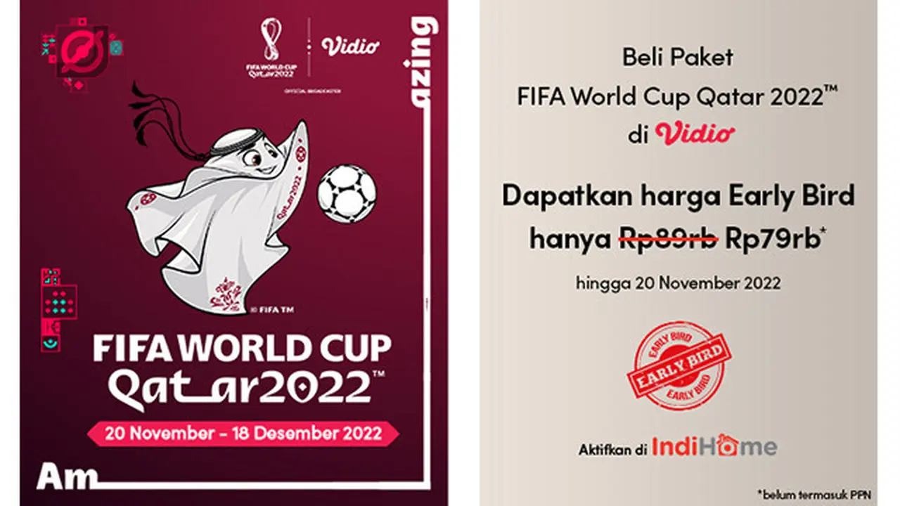 Sinergi IndiHome dan Vidio untuk Manjakan Penggemar FIFA World Cup 2022 