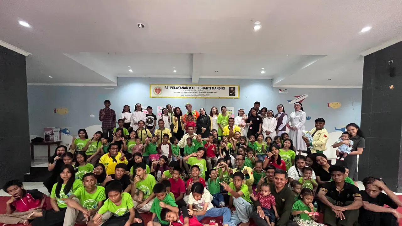 Pengurus Pusat Pemuda Katolik turun langsung ke Panti Asuhan Pelayanan Kasih Bakti Mandiri di Jakarta (Istimewa)