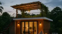 Model Rumah Kecil dengan Rooftop ala Pinterest (created by AI)