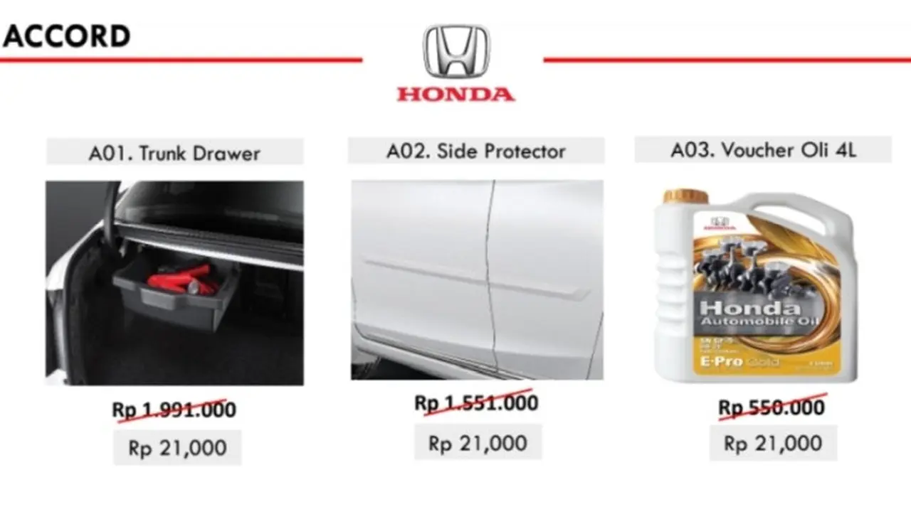 Honda Obral Aksesoris serba Rp 21 ribuan