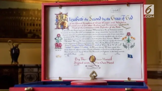 Ratu Elizabeth beri surat sebagai restu bagi pernikahan Pangeran Harry dan Meghan Markle yang ditulisnya sendiri.