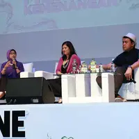 Preskon Kolaborasi RAN dan Tulus. Kolaborasi kali ini tercipta lantara adanya dorongan dari banyak pihak. (Deki Prayoga/Bintang.com)