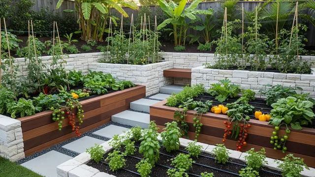 Model Halaman Belakang Rumah untuk Kebun Sayur Organik yang Produktif (Image by Gemini AI)
