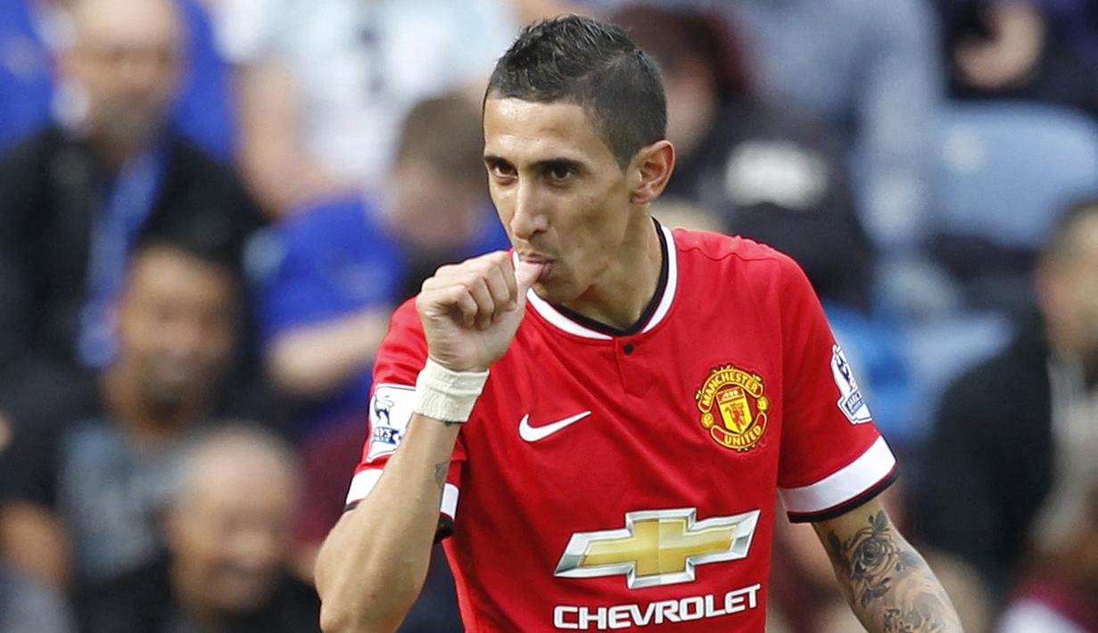 Angel Di Maria memutuskan meninggalkan Real Madrid dan bergabung dengan MU di musim 2014/15. Tampil memuaskan selama empat musim bersama Los Blancos, Di Maria hanya bertahan satu musim bersama Man United. Dia hanya membuat empat gol dan 12 assist dari 32 penampilan sebelum dijual ke PSG di musim berikutnya. (AFP/Ian Kington)