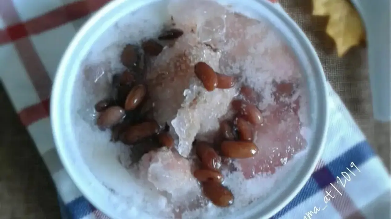Resep es kacang merah khas Palembang untuk buka puasa. (dok. Cookpad @Ratih_6008147)