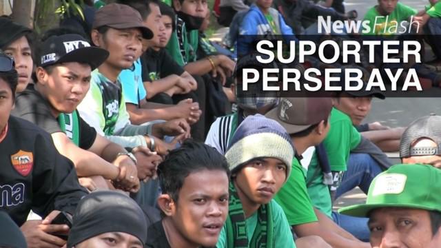 Puluhan pendukung militan Persebaya 1927 Bonek yang mendatangi kantor Kemenpora dibubarkan Kompol Siswanto selaku Kepala Pengamanan Hotel Mulia, Polres Metro Jakarta Pusat.  