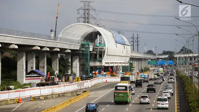 Pembangunan LRT Cawang Cibubur Capai 78 Persen