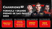Jadwal dan Live Streaming F1 GP Brazil 2022 di Vidio, 11-14 November 2022. (Sumber : dok. vidio.com)