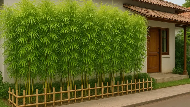 Desain Pagar Bambu Sederhana Depan Rumah/Ilustrasi gambar AI