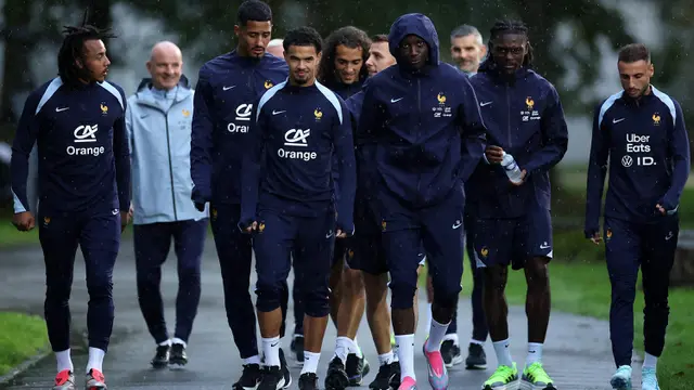 Jelang Hadapi Belgia dan Israel, Simak Gaya Busana Pemain Timnas Prancis Sesaat Sebelum Latihan