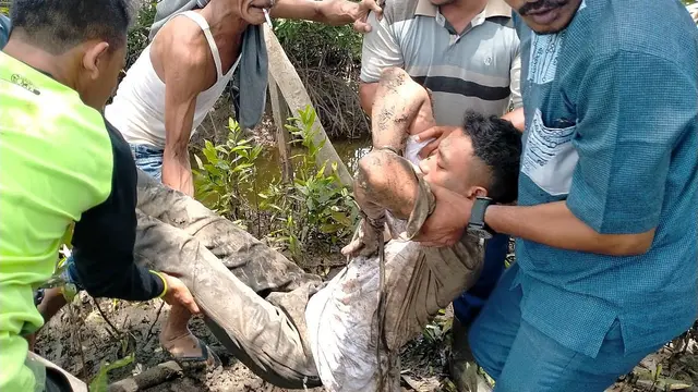 KM sedang melaksanakan skenarionya (Liputan6.com/Rino Abonita)