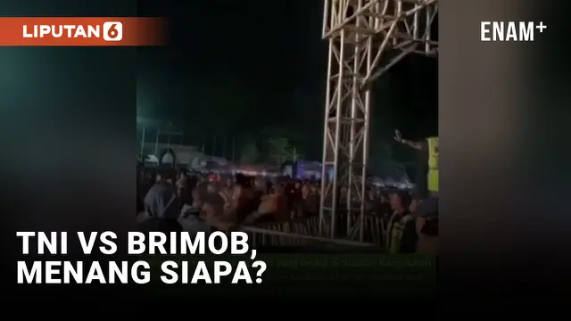 TNI vs Brimob di Kanjuruhan Malang