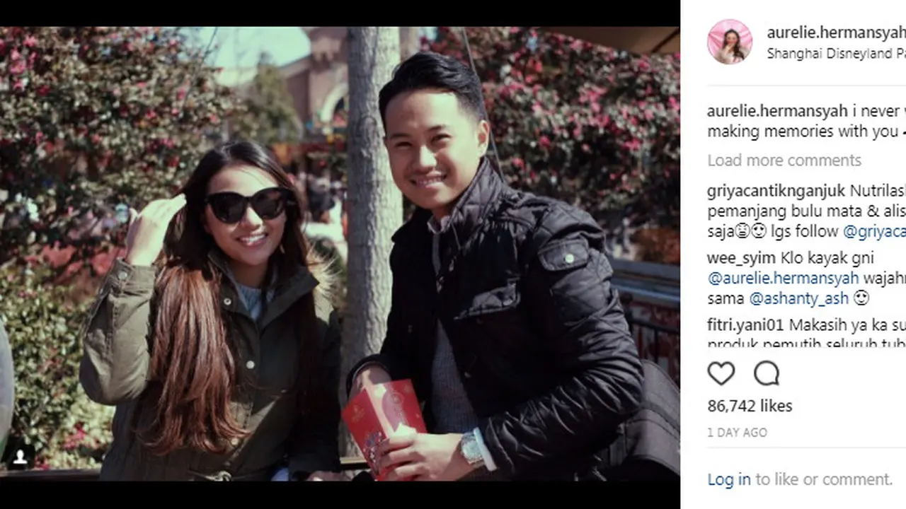 Intip Gaya Liburan Aurel Hermansyah Bersama Pacar
