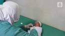 Perawat merawat bayi yang baru lahir di Rumah Sakit Ibu dan Anak Tambak, Jakarta, Kamis (20/2/2020). Bayi laki-laki yang belum diberi nama dari pasangan Khaidah Nurmayanti dan Agus Suseno itu lahir pada tanggal 20 bulan 02 tahun 2020 atau 20-02-2020. (Liputan6.com/Herman Zakharia)