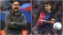 Berikut pesona Pep Guardiola ketika masih menjadi pemain. (kolase foto AFP)