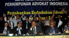 Perhimpunan Advokat Indonesia (Peradi) akan kembali menggelar aksi unjuk rasa di Bunderan HI, Jakarta, Selasa (22/9/2014) (Liputan6.com/Johan Tallo)