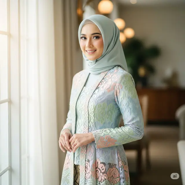 A-Line dengan Belah Samping Tertutup