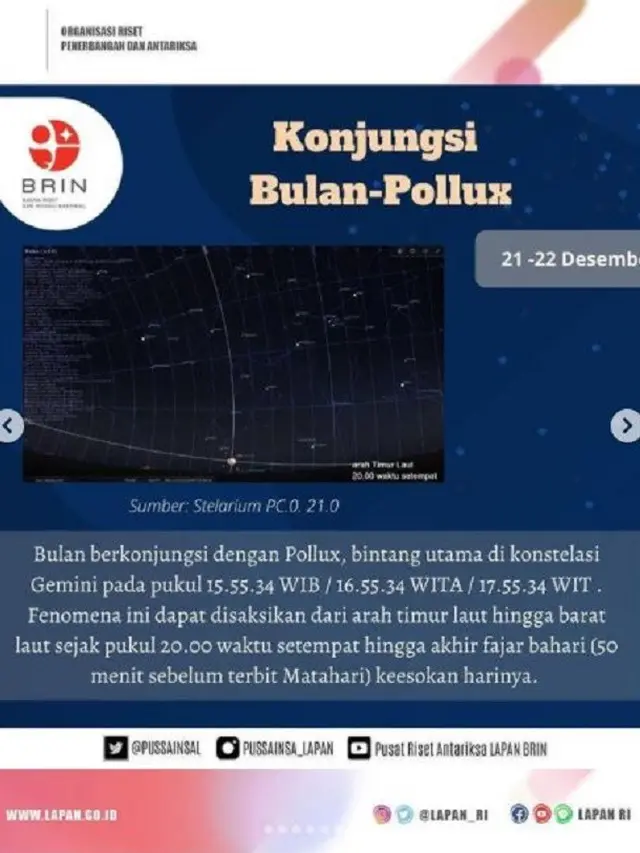 Solstis 21 Desember 2021 (Foto: Instagram/@lapan_ri)