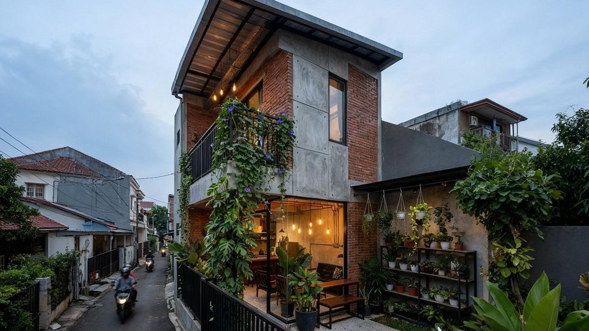 15 Inspirasi Desain Rumah Mungil Tapi Asri di Perkotaan, Gaya Modern Tropis Terbaru