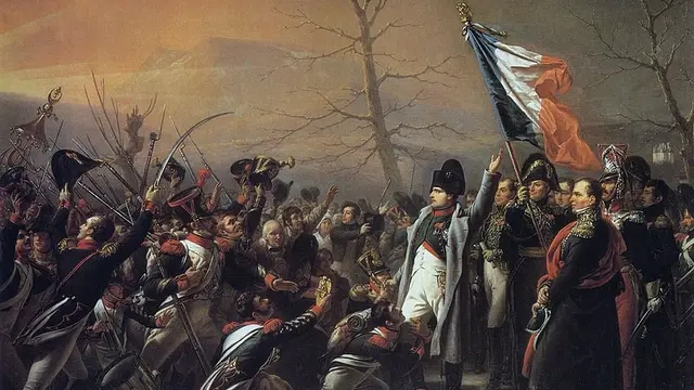 Lukisan yang menggambarkan Napoleon yang kembali dari Pulau Elba, karya Charles de Steuben (Wikipedia/Public Domain)