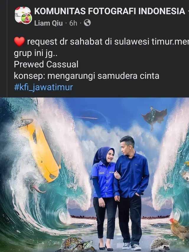 7 Editan Foto Prewedding Nyeleneh Bak di Dunia Lain Ini Bikin Geleng Kepala