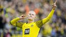Erling Haaland - Bomber asal Norwegia ini terus menunjukkan ketajamannya dengan gelontoran gol yang ia cetak ke gawang lawan. Mesin gol Borussia Dortmund itu kini memiliki banderol 150 juta euro. (/Martin Meissner)