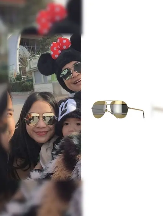 Nagita tampak mengenakan kacamata merek Dior. Kacamata ini berharga Rp 7,3 juta. (Foto: instagram.com/fashion_nagitaslavina)