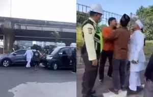 Tak Sanggup Membendung Emosi, Pengantin Pria Cek-cok hingga Nekat Tendang Mobil  (Instagram/@fakta.jakarta)