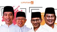 Banner Jokowi Vs Prabowo (Liputan6.com/Triyasni)
