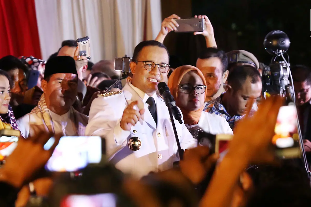 Usai Dilantik, Anies Baswedan Berikan Pidato Pertama di Depan Warga Jakarta