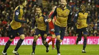 Selebrasi pemain Arsenal (Reuters/ Carl Recine) 