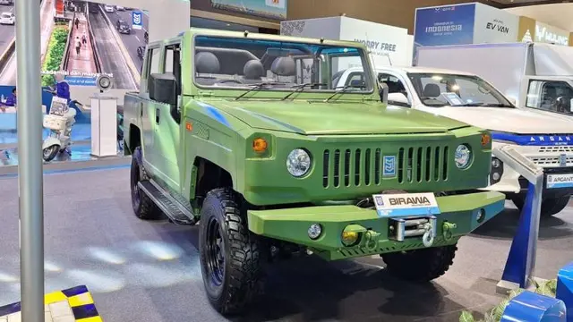 Perkenalkan Birawa, Jeep Militer Listrik MAB yang Mejeng di PEVS 2025 (Arief A/Liputan6.com)