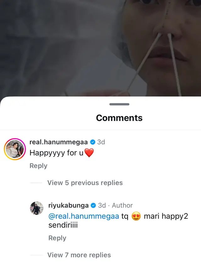 Salah satu komentar dukungan untuk Riyuka Bunga (Dok. Instagram @riyukabunga)