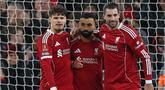 Liverpool berhasil memetik kemenangan saat melawan Brighton dalam laga putaran keempat Piala FA yang berlangsung di Anfield, Liverpool, Inggris, Sabtu (14/02/2026) waktu setempat. (AFP/Darren Staples)