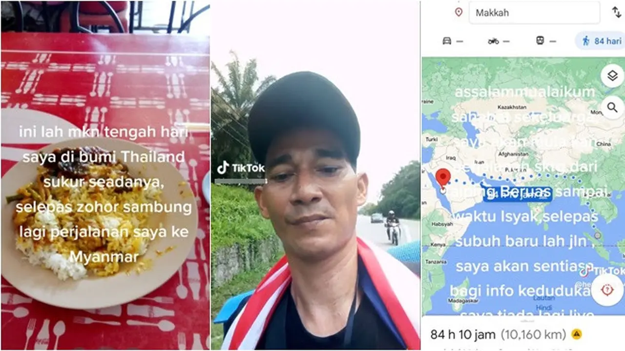 Pria Ini Bertekad Jalan Kaki ke Makkah Lewati 12 Negara, Kini Sudah di Thailand