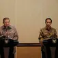 Presiden SBY dan presiden terpilih Joko Widodo memberikan keterangan pers bersama, seusai pertemuan empat mata, di Laguna Resort and Spa, Nusa Dua, Bali, Rabu (27/8/14). (foto: abror/presidenri.go.id)