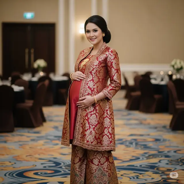 Inspirasi Outfit Ibu Hamil 5 Bulan. Foto: Gemini