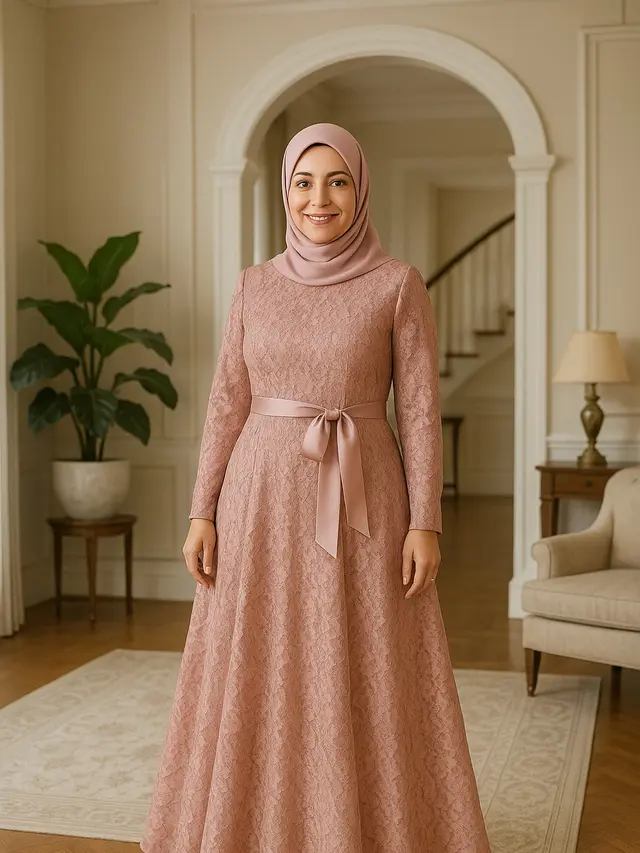 Model Gamis Kekinian untuk Ibu-Ibu Usia 40 Tahun ke Atas