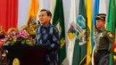 Wakil Presiden Boediono memberikan sambutan pada saat acara satu dasawarsa DPD di ruang Komplek Parlemen Senayan, Jakarta, Senin (29/9/2014) (Liputan6.com/Andrian M Tunay)
