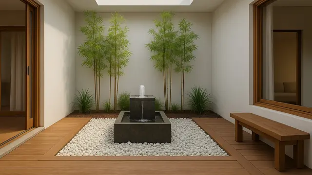 Model Rumah dengan Taman di Tengah Terbaru 2025 (Foto: ChatGPT)